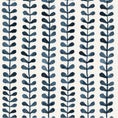 Load image into Gallery viewer, NORDIC LEAF VINTAGE BLUE FABRIC BY YARD