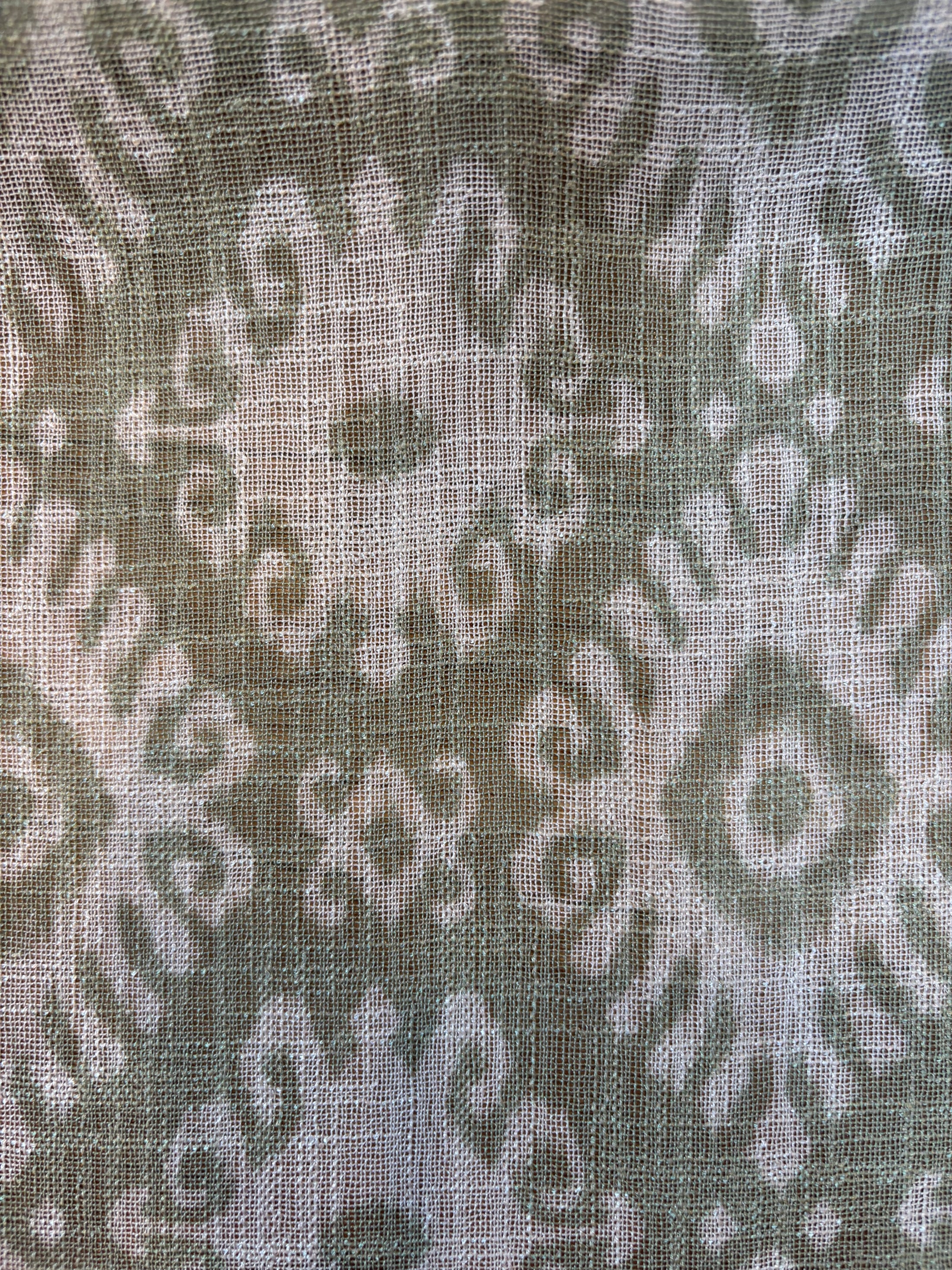 KENAYA 2  MUTED GREEN SHEER LINEN CURTAINS