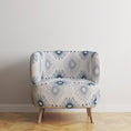 Load image into Gallery viewer, KENAYA BLUE AND GREY FABRIC BY YARD