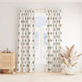 Load image into Gallery viewer, KETUT BLUE AND TAUPE LUXE LINEN CURTAINS