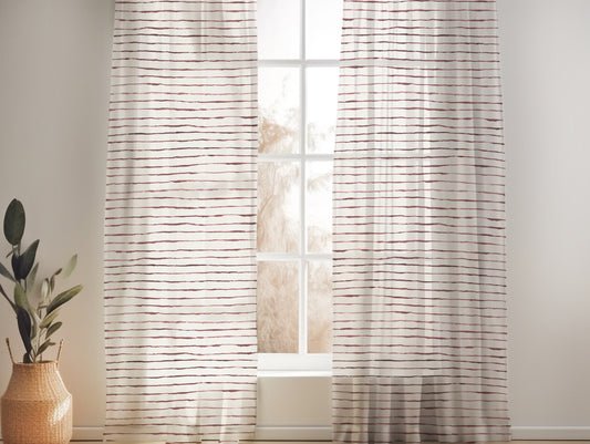 KOA TERRACOTTA SHEER LINEN CURTAINS