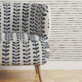 Load image into Gallery viewer, NORDIC LEAF VINTAGE BLUE FABRIC BY YARD