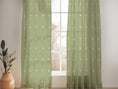 Load image into Gallery viewer, NAOMI MUTED GREEN SHEER LINEN CURTAIN