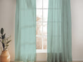 Load image into Gallery viewer, OCEAN GREEN SHEER LINEN CURTAINS