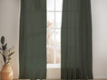 Load image into Gallery viewer, CHARCOAL BLACK SHEER LINEN CURTAINS