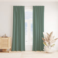 Load image into Gallery viewer, OCEAN GREEN LUXE LINEN CURTAINS
