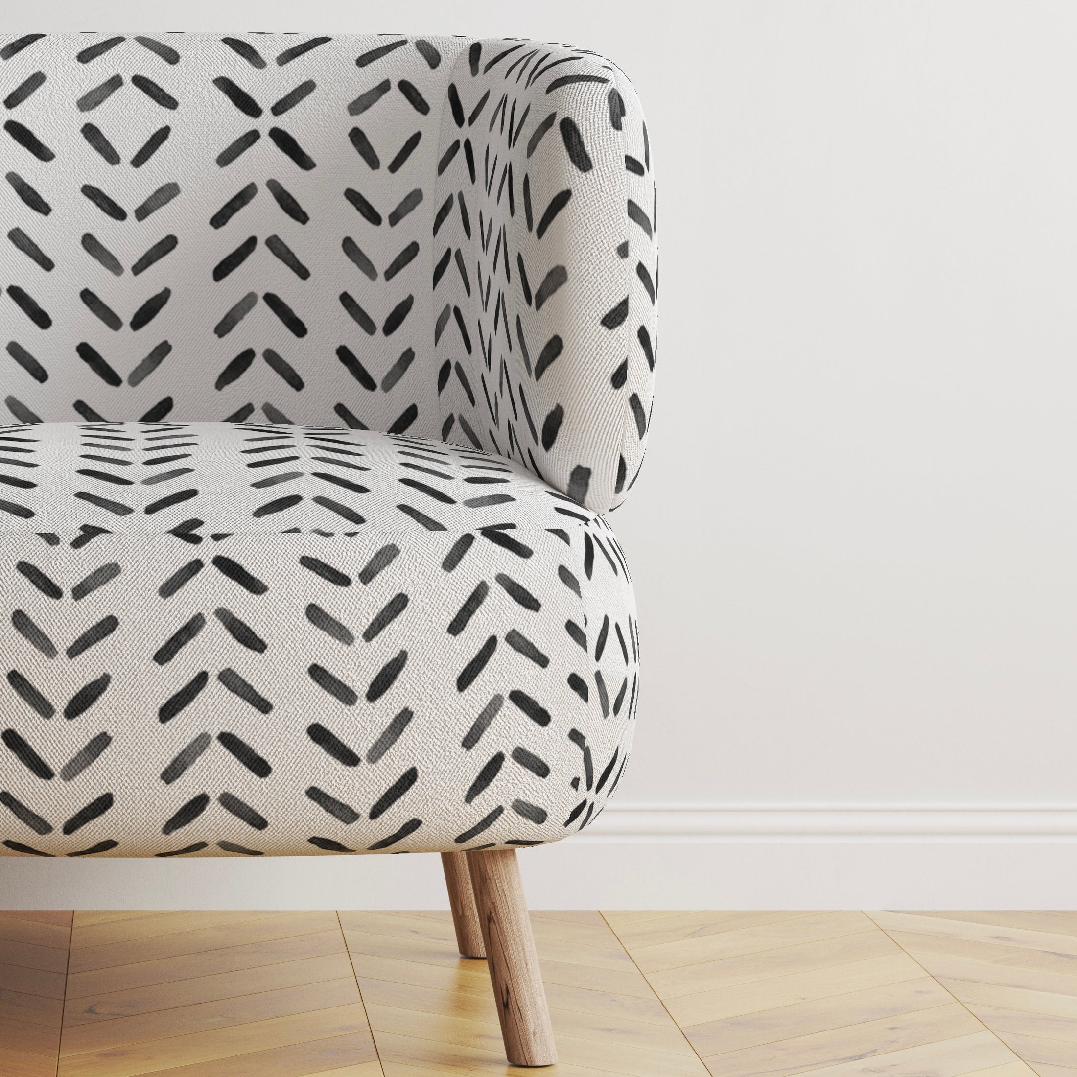 ZULU FABRIC  BY YARD BLACK AND WHITE