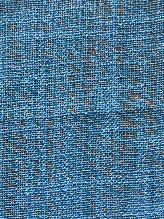 VINTAGE BLUE SHEER LINEN CURTAINS