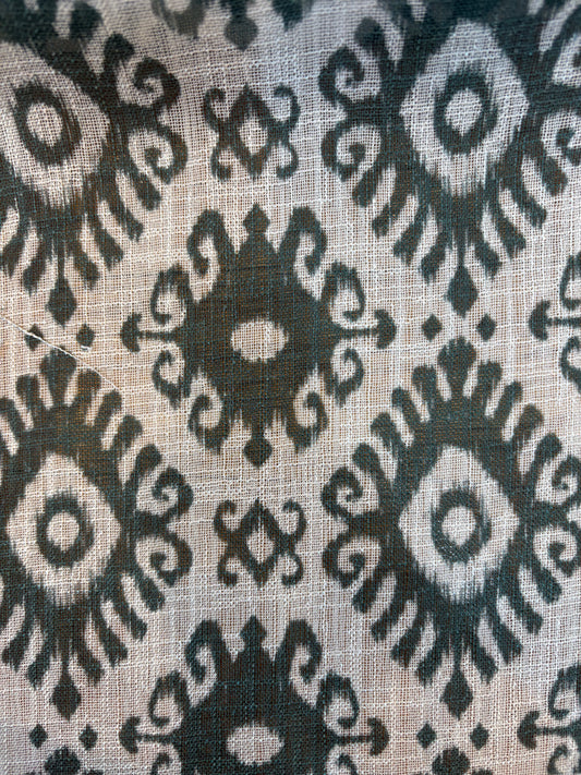 KENAYA 3 DUSTY OLIVE SHEER LINEN CURTAINS