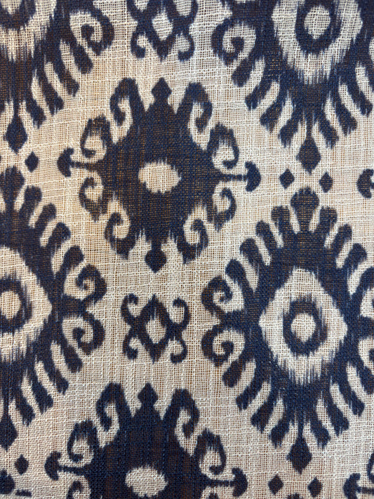 KENAYA 3 MID NIGHT BLUE  SHEER LINEN CURTAINS