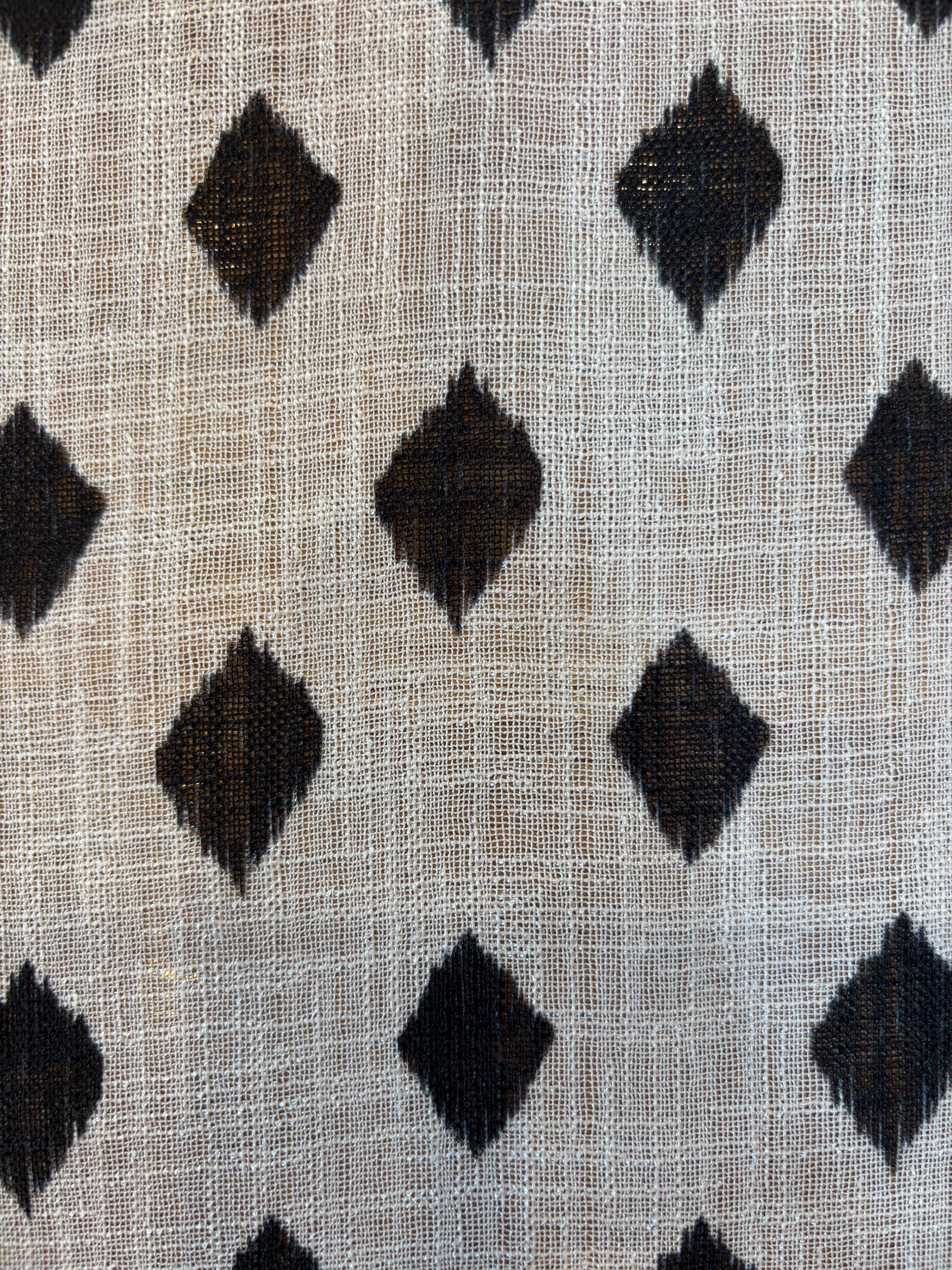 KETUT BLACK AND WHITE SHEER LINEN CURTAINS