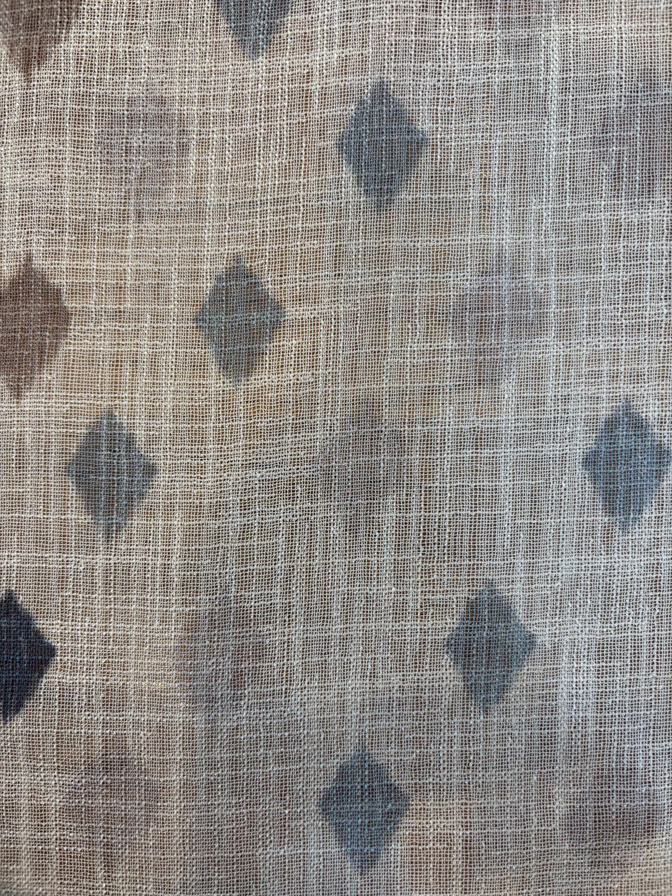 KETUT GREY AND BLUE SHEER LINEN CURTAINS