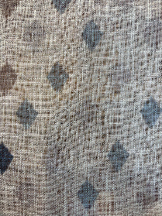 KETUT GREY AND BLUE SHEER LINEN CURTAINS