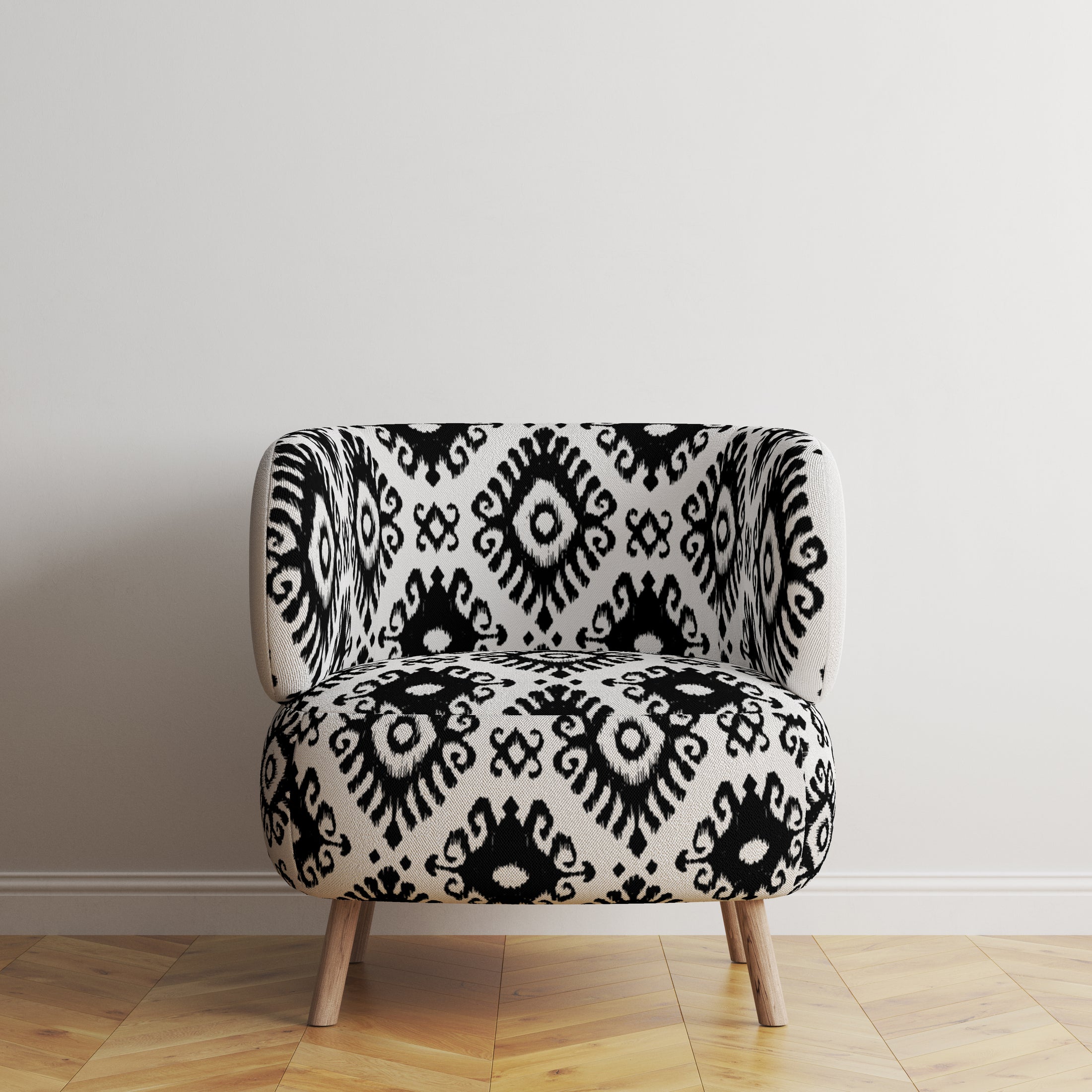 KENAYA BLACK AND WHITE FABRIC BY YARD