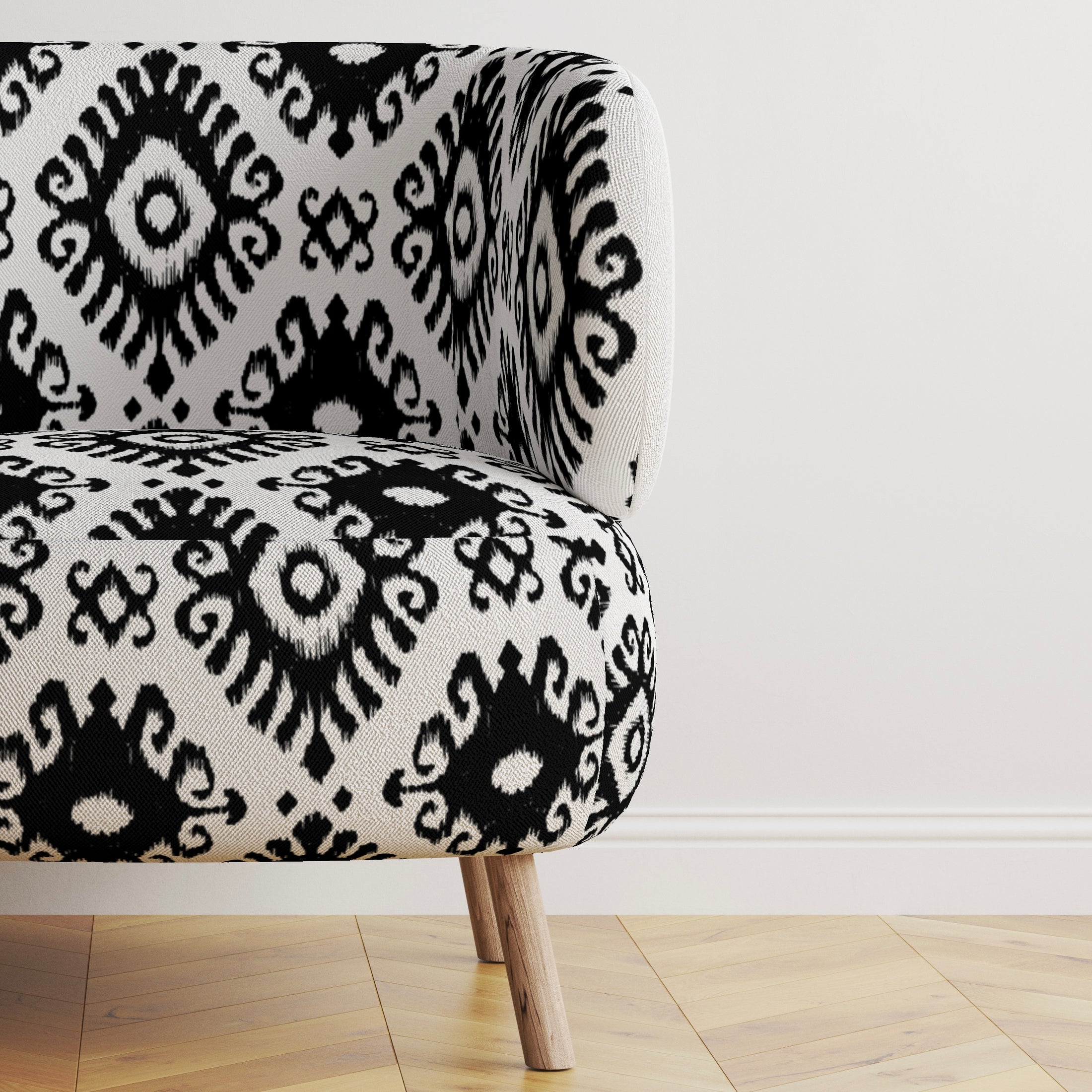 KENAYA BLACK AND WHITE FABRIC BY YARD