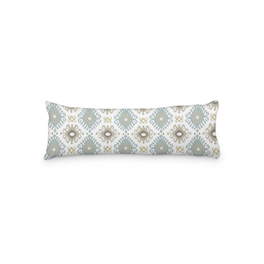 KENAYA 1  BLUE AND TAUPE LUMBAR CUSHION