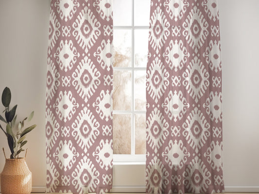 KENAYA 2  DUSTY PINK SHEER LINEN CURTAINS