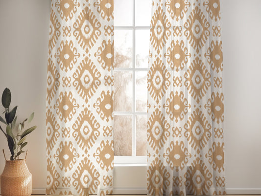 KENAYA 3 HONEY DEW  SHEER LINEN CURTAINS