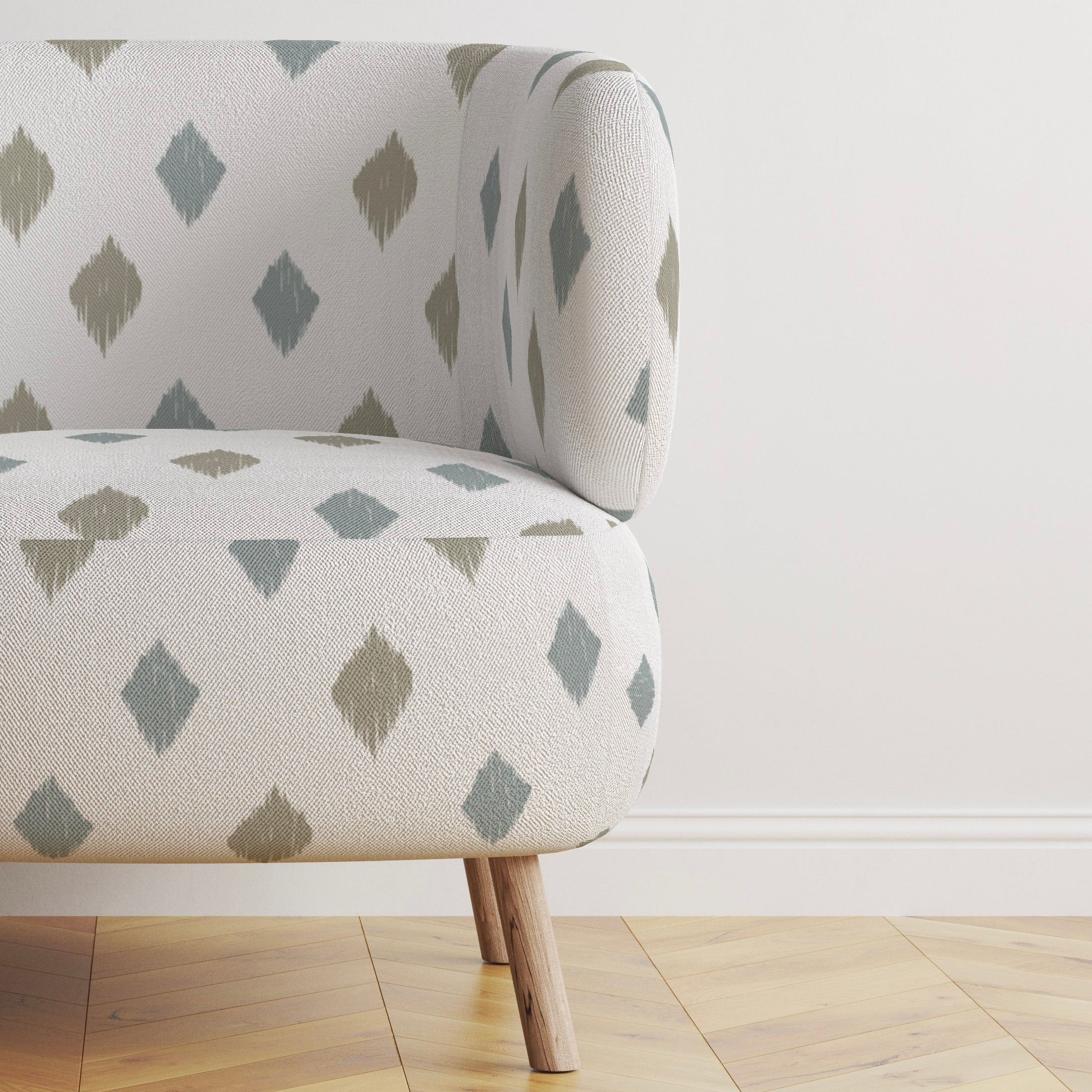 KETUT BLUE TAUPE FABRIC BY YARD