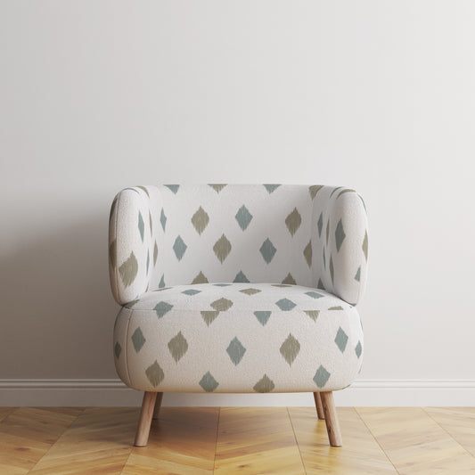 KETUT BLUE TAUPE FABRIC BY YARD