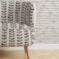 Load image into Gallery viewer, NORDIC LEAF CHARCOAL BLACK FABRIC BY YARD
