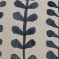 Load image into Gallery viewer, NORDIC LEAF  VINTAGE BLUE FABRIC BY YARD
