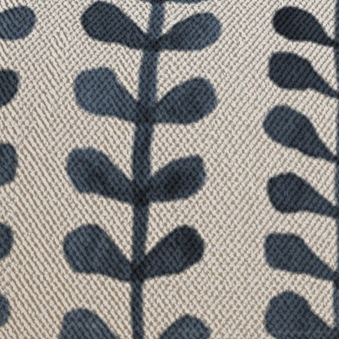 NORDIC LEAF VINTAGE BLUE SQUARE CUSHION