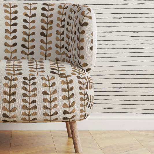 NORDIC LEAF TERRACOTTA FABRIC BY YARD