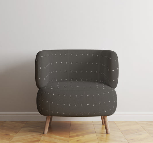 NAOMI  CHARCOAL BLACK FABRIC  BY YARD