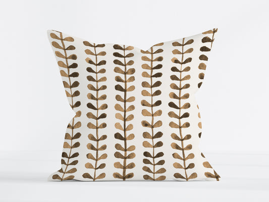 NORDIC LEAF HONEY DEW SQUARE CUSHION
