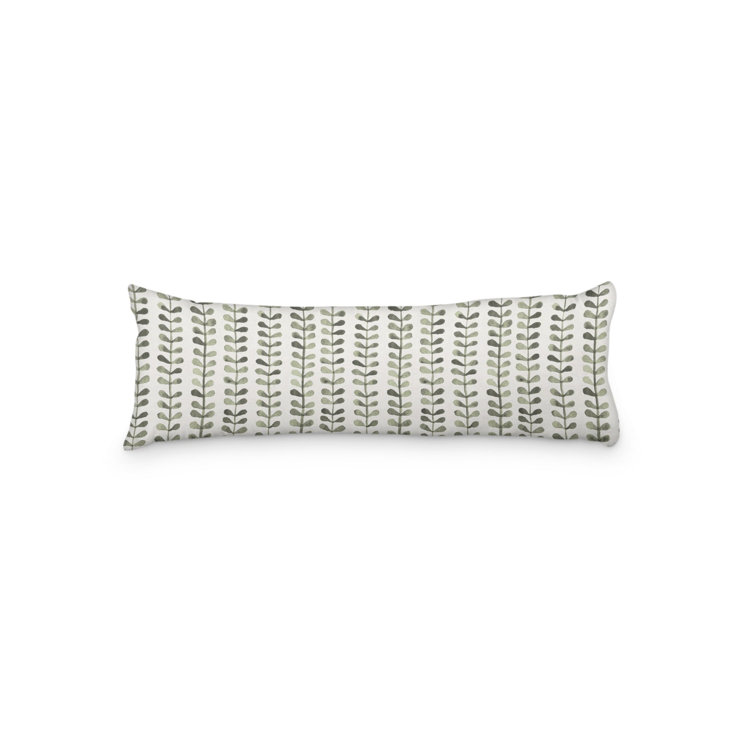 NORDIC LEAF MUTED GREEN LUMBAR CUSHION