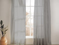 Load image into Gallery viewer, STEEL GREY SHEER LINEN CURTAINS
