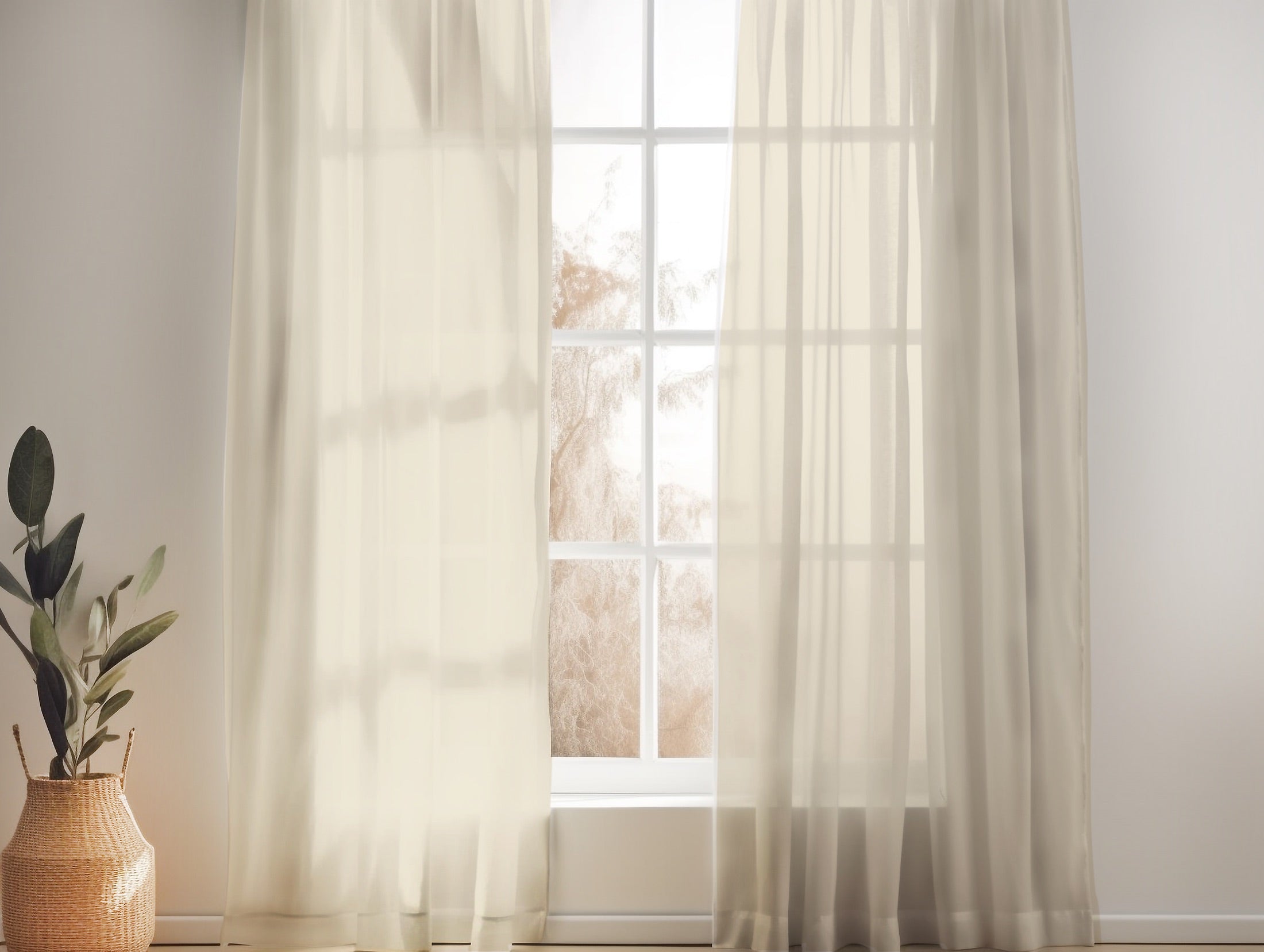 CLASSIC IVORY SHEER LINEN CURTAINS