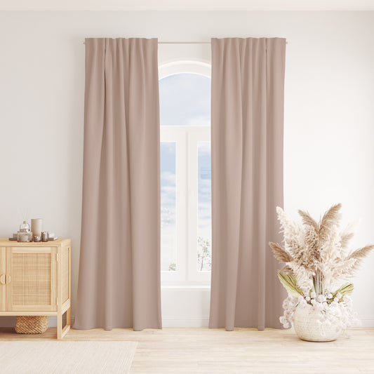 PALE PINK LUXE LINEN CURTAINS