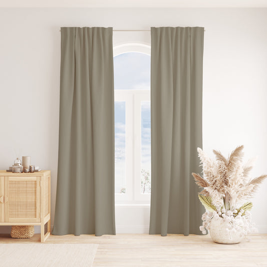 TAUPE LUXE LINEN CURTAINS