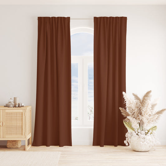TERRACOTTA LUXE LINEN CURTAINS