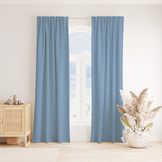 WINTER SKY  LUXE LINEN CURTAINS